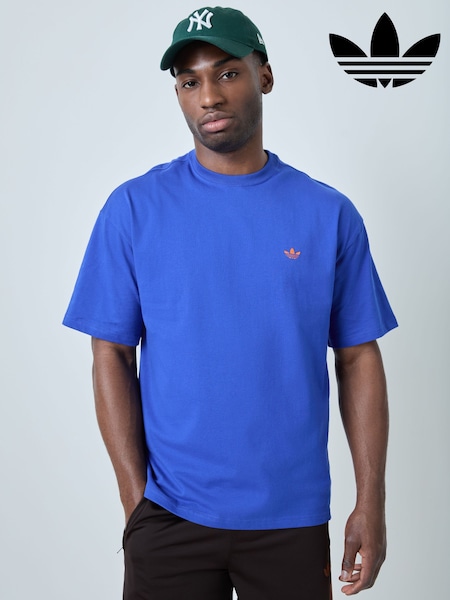 Deep Blue - Regular Adidas Originals Trefoil Essentials Loose T-shirt