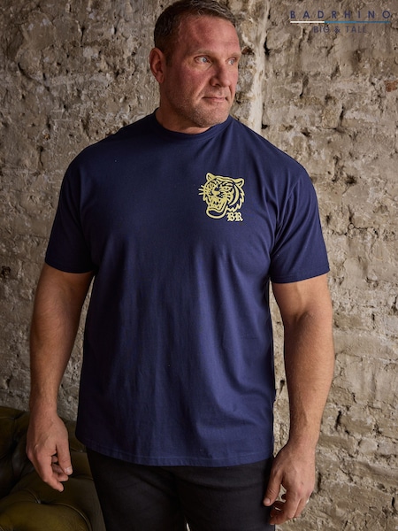 BadRhino Big & Tall Blue Tiger Star T-Shirt (V36945) | AED116