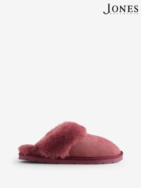 Jones Bootmaker Red Bella-Rose Sheepskin Mule Slippers (V36946) | €66