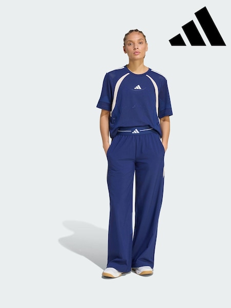 Dark Blue - Adidas Hyperglam Wide Leg Trousers
