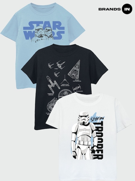 Brands In Blue Stars Wars T-Shirts 3 Pack (V37390) | €49