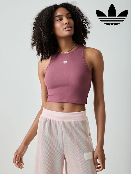 Purple - Adidas Originals Essentials Ribbed Tank Top