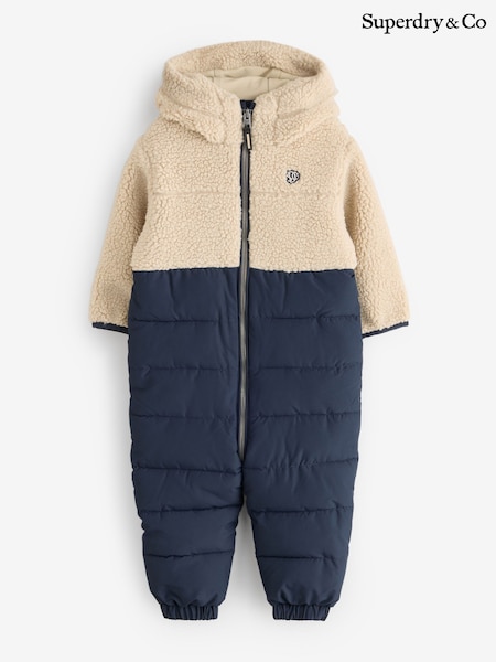 Marineblau/Weiß - Superdry Borg Padded Snowsuit