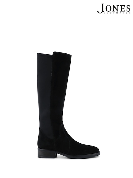 Jones Bootmaker Black Ellisia Leather Stretch-Fit Long Boots (V37713) | R$ 1.585