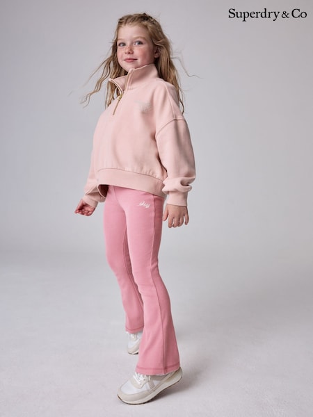 Vaaleanpunainen - Superdry Sweat Top & Leggings Set