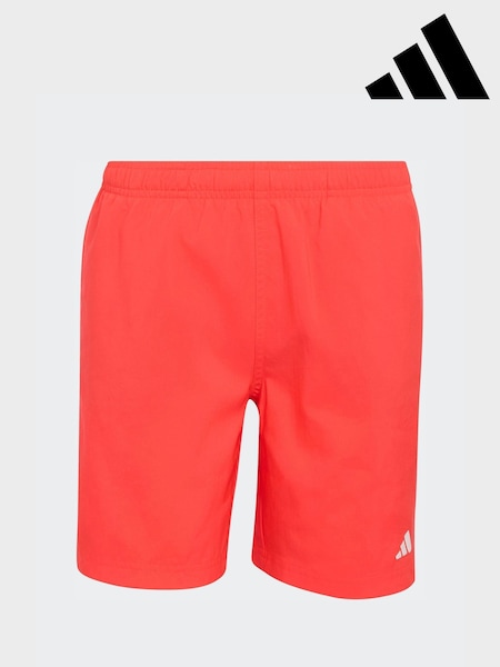Red - Adidas Essentials Youth Swim Shorts