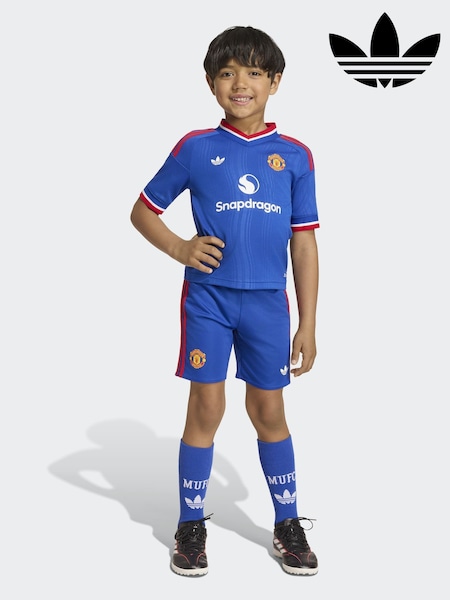 Blue - Adidas Originals Kids Manchester United 26/27 Away T-shirt Set