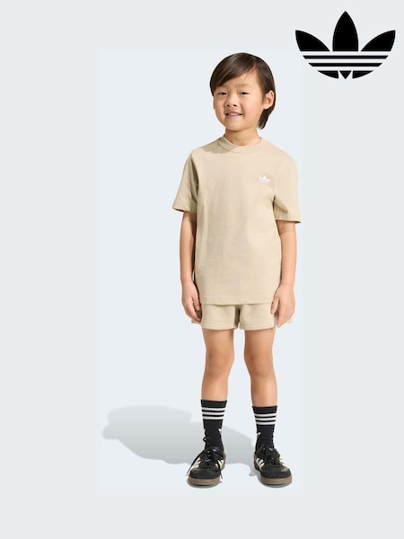 Brown - Adidas Originals Shorts And T-shirt Set