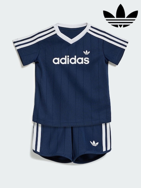 Plavo - Adidas Originals Sts Top And Shorts Set