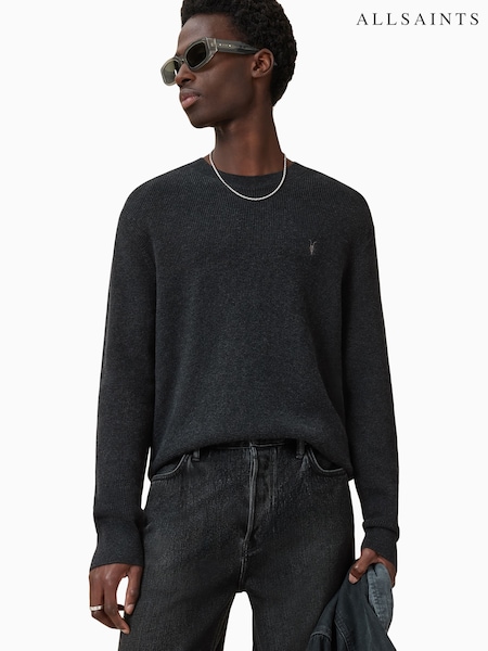 AllSaints Black Aspen Crew Neck Jumper (V39415) | €143