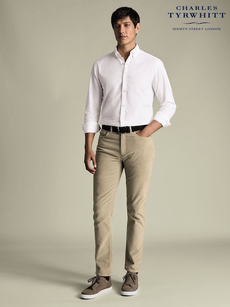 Charles Tyrwhitt Natural Cappuccino Corduroy 5 Pocket Jeans (V39496) | €114