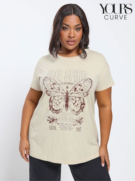 Yours Curve Natural Core Placement T-Shirt (V39845) | OMR12