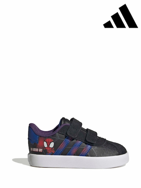 Negro - Adidas Vl Court Spidar Man Cf Trainers