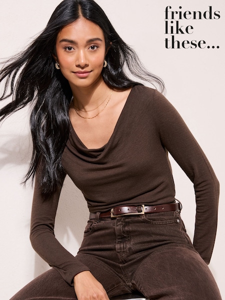 Friends Like These Cowl Neck Top (V40145) | kr377