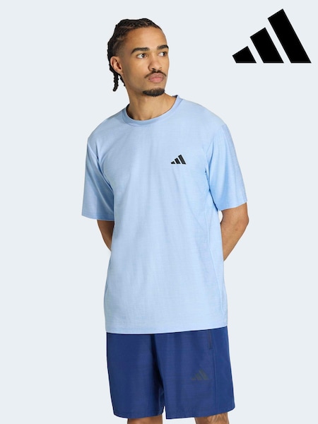 Light Blue - Regular Adidas Workout Essentials Flex T-shirt