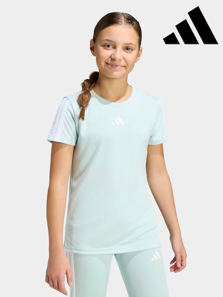 Green - Adidas Training Essentials 3-stripes Kids T-shirt