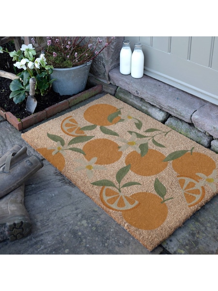 Artsy Mats Brown Orange Pattern Doormat (V40683) | 208 QAR