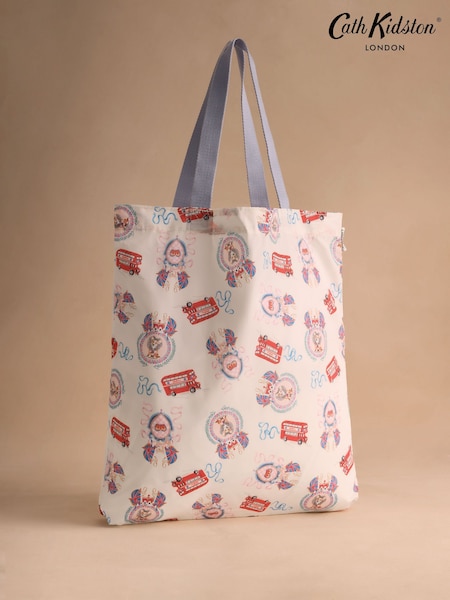 Ecru London Icons - Cath Kidston Foldaway Tote Bag