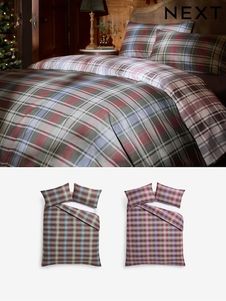 2 Pack Check Reversible Bed Sets