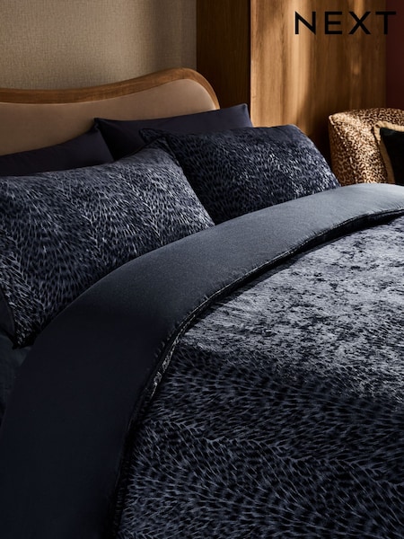 Leopard Velvet Texture Bedding Duvet Cover And Pillowcase Set