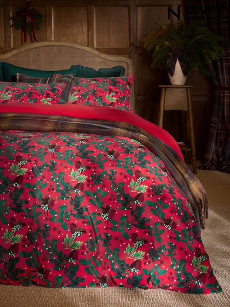 Fleece Christmas Duvet Cover And Pillowcase Set