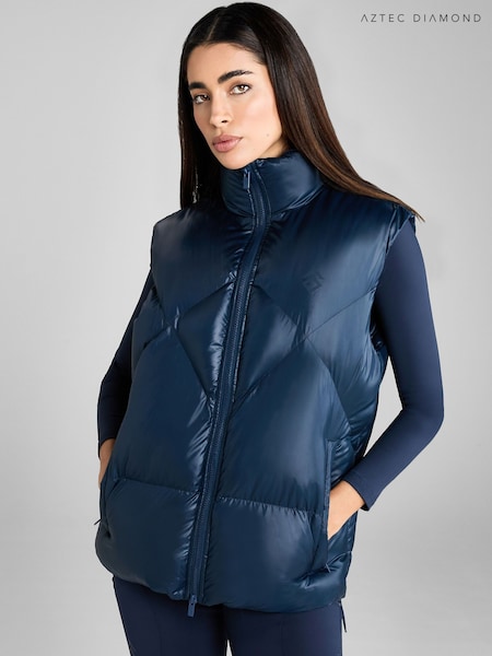 Aztec Diamond Blue Heavy Quilted Gilet (V40768) | R$ 1.085