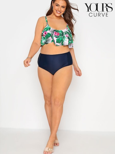 Yours Curve Blue Tummy Control Bikini Briefs (V40898) | €26.50