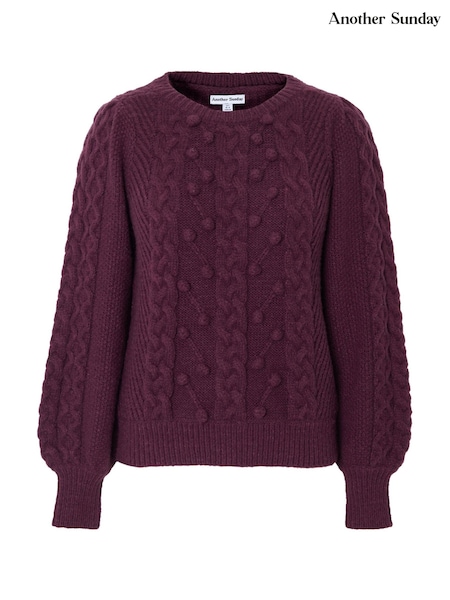 Rojo - Another Sunday Bobble Cable Knit Crew Neck Jumper (V40954) | 45 €