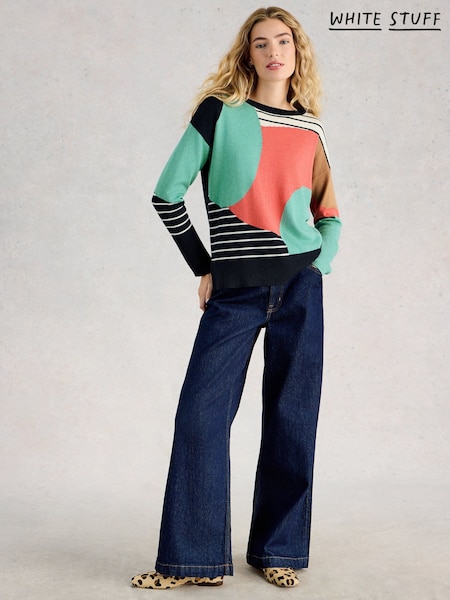White Stuff Olive Abstract Jumper (V41054) | ‏341 ر.ق.