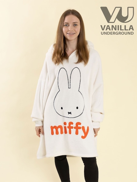 Vanilla Underground White Miffy Face Blanket Hoodie (V41358) | AED320