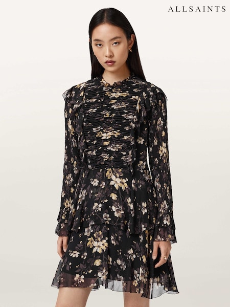 AllSaints Black Portia Dress (V41405) | R$ 2.360