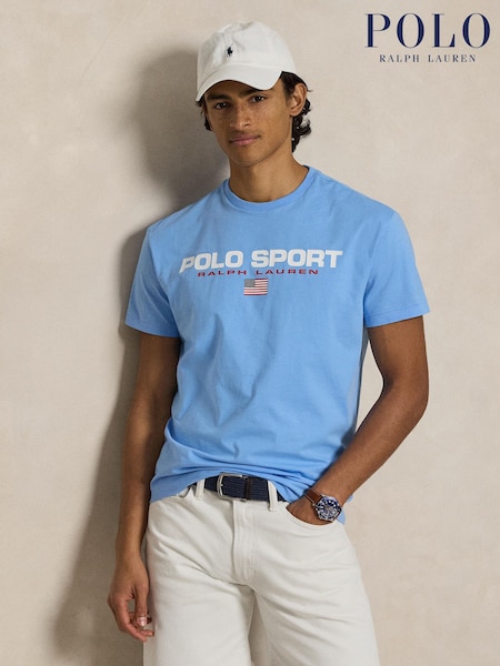 Polo Ralph Lauren Blue Polo Sport Logo T-Shirt (V41504) | kr1 099