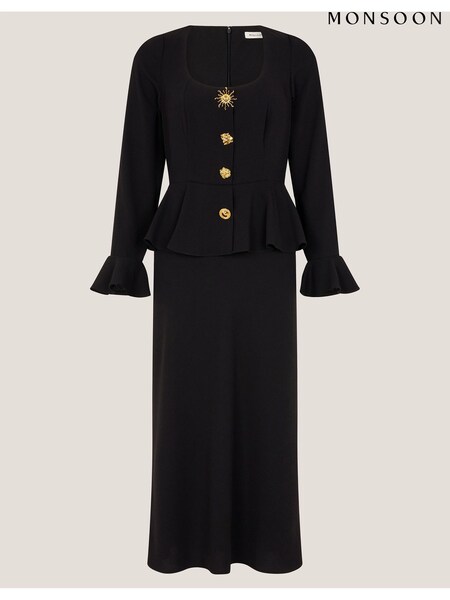 Monsoon Willow Statement Button Midi Dress (V41641) | 198 €