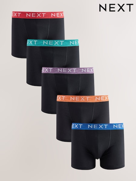 ブラックブライトマール ウエストバンド - Regular Trunk Cotton Rich Boxers 5 Pack