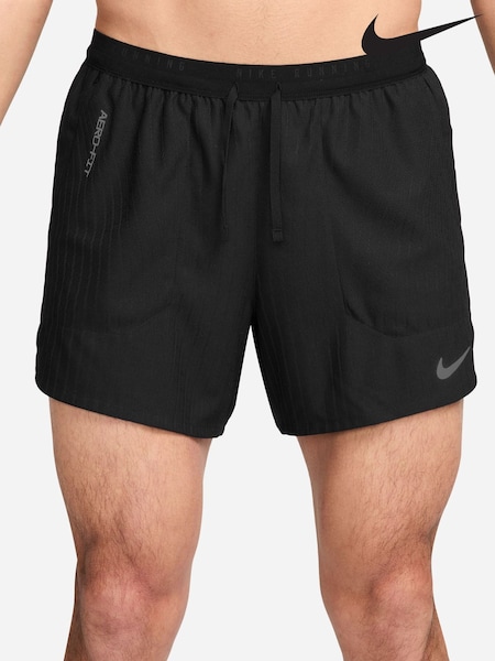 Melns - Regular Nike Stride Aero-fit 5 Inch Brief Lined Running Shorts
