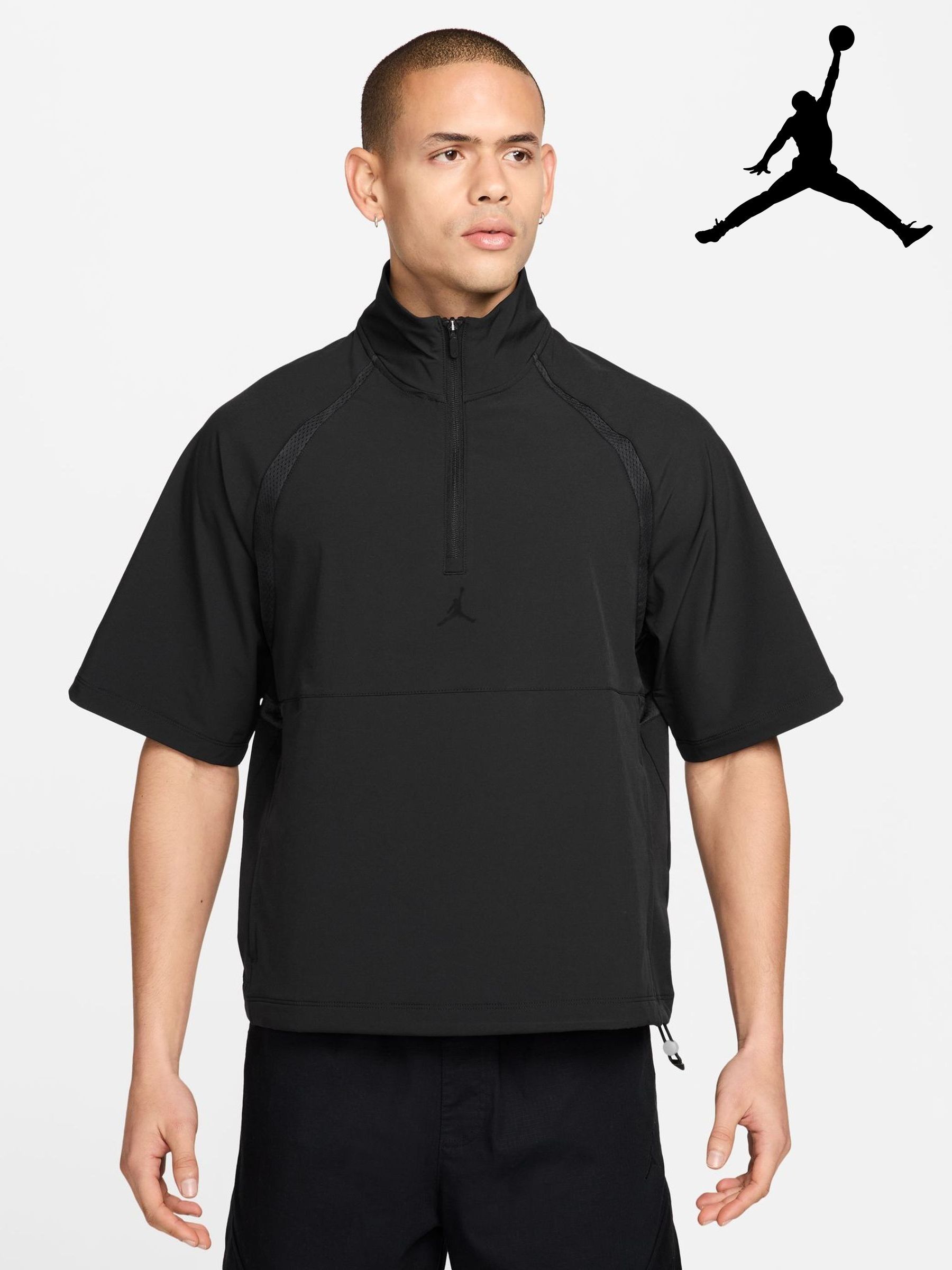 メンズウェア OVERLAP LOGO V NECK PISTE BLACK Buy Men's Tops Logo Sportswear Zip Neck Online | Next Oman