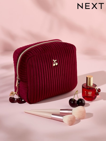 Burgundija Crveno - Cherry Makeup Bag