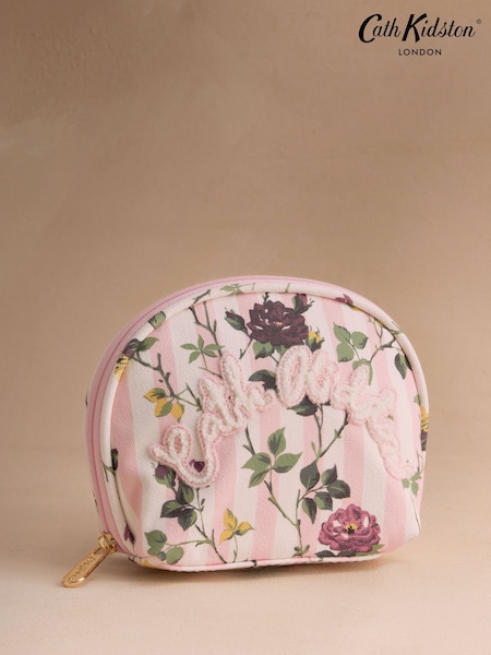 Rožinė vijoklinė rožė - Cath Kidston pusmėnulio formos maišelis