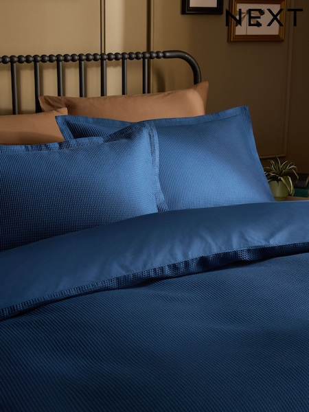 Waffle Texture Bedding Duvet Cover And Pillowcase Set