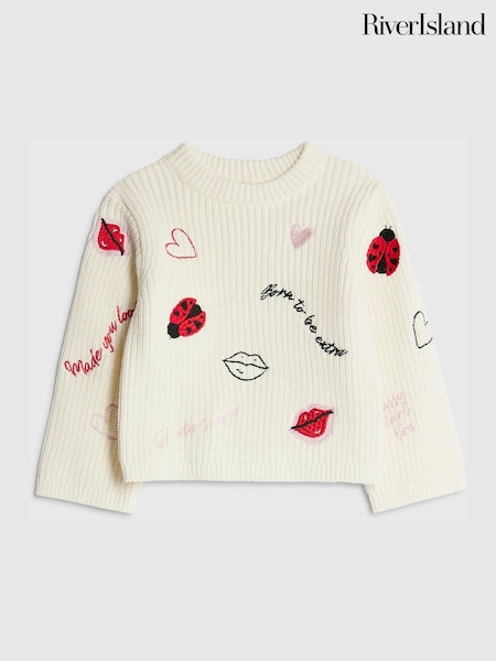 River Island Ladybird Lips Knitted Jumper (V43010) | 4,200 RSD