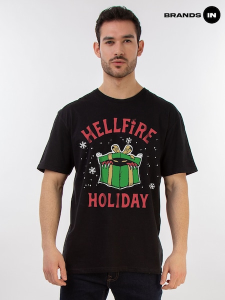 Brands In Black Stranger Things Hellfire Christmas T-Shirt (V43748) | €30.50