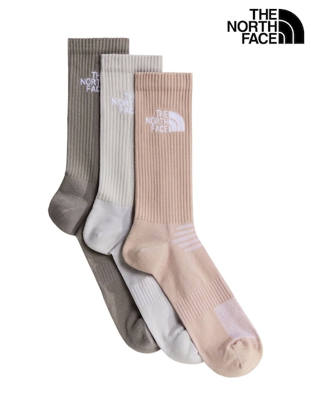 Сұр - Regular The North Face Multi Sport Cush Socks 3 Pack