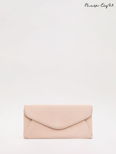 Phase Eight Natural Suede Clutch Bag (V44225) | AED437