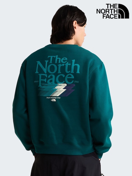Green - Regular The North Face Retro Trail Graphic Relaxed Sweat Top