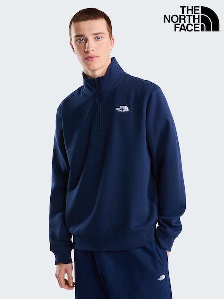 Blue - Regular The North Face Simple Dome Zip Sweat Top