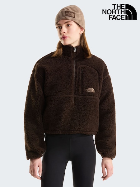 Brown - The North Face Extreme Pile 2 1/4 Zip Fleece
