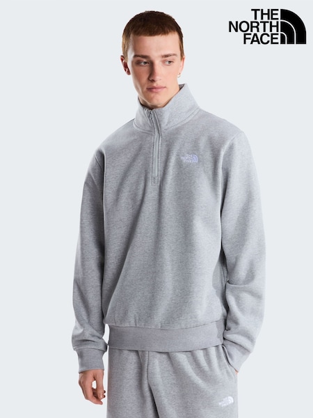 Grey - Regular The North Face Simple Dome Zip Sweat Top