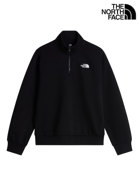 Black - The North Face Evolution Simple Dome 1/4 Zip Sweat Top