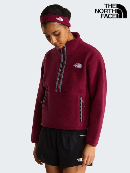 Red - The North Face Fleeski 1/4 Zip Fleece