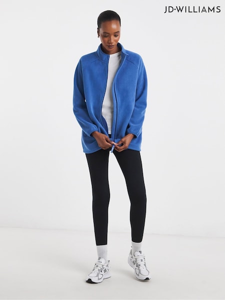 JD Williams Blue Zip Through Longline Fleece (V44460) | €37
